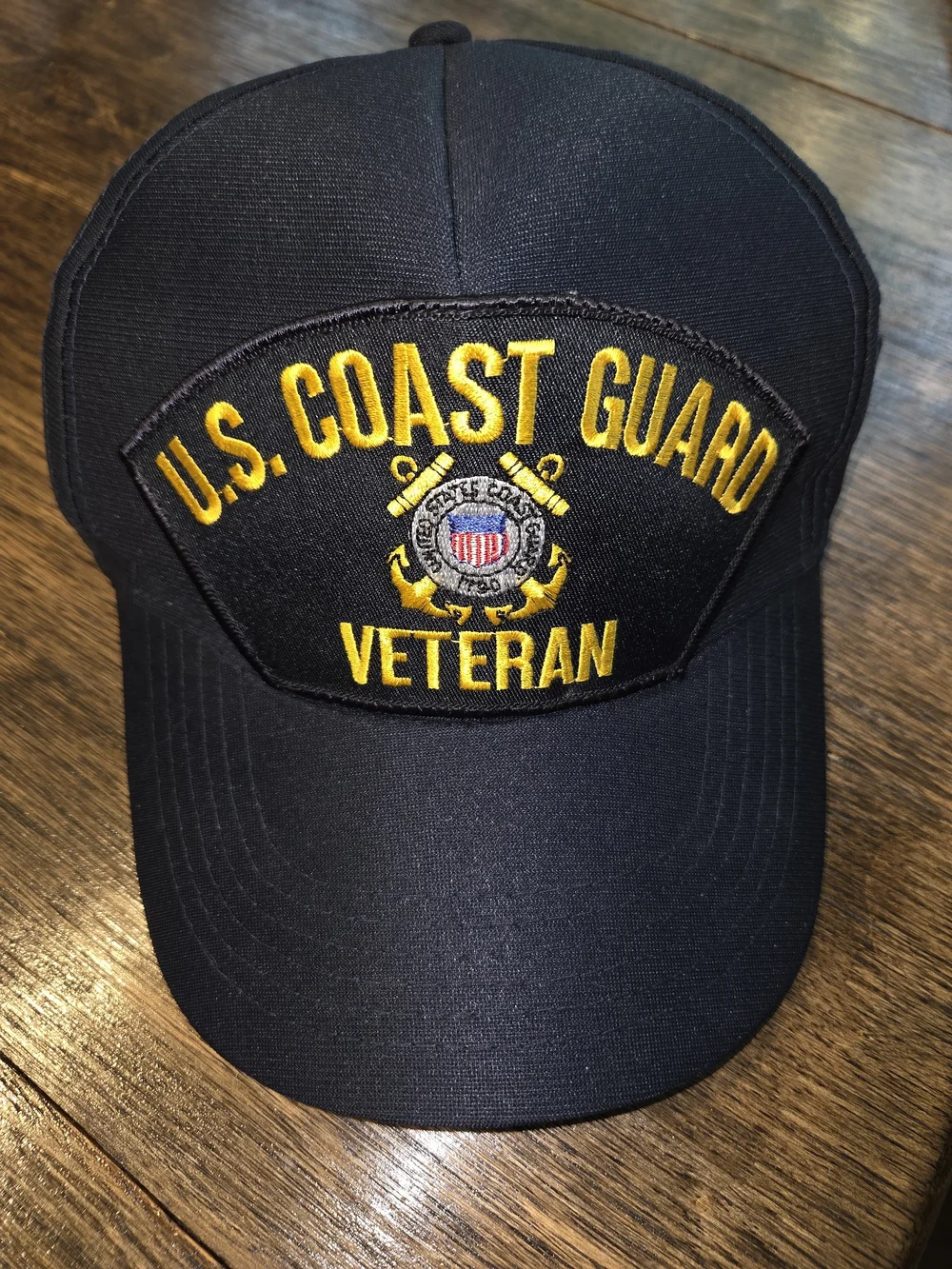 U.S. Coast Guard Veteran Embroidered Navy‎ Blue Cap